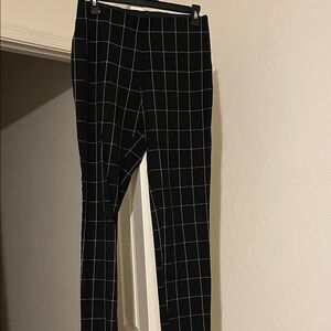 a new day Black and White Checkered Pants with side zipper size 6